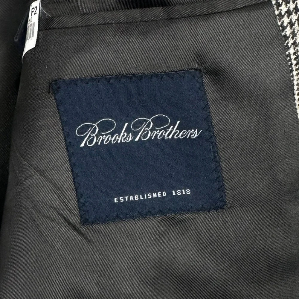 Brooks Brothers Loro Piana Sport Coat Mens 42R Grey Glen Plaid Wool Blazer
